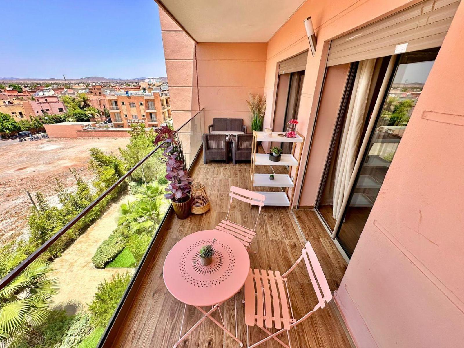 Appartement Luxueux Avec Piscine 10 Minutes Du Centre Ville Marrakesh Bagian luar foto